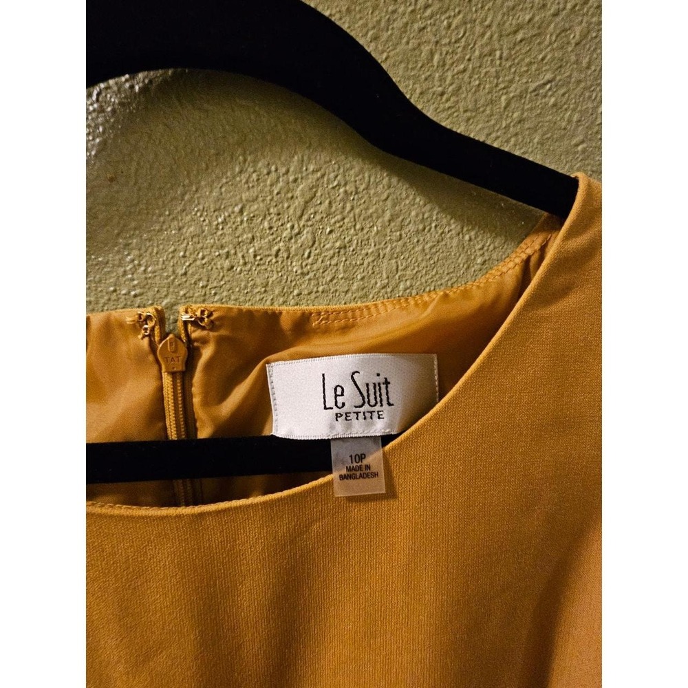Le Suit Marigold colored dress with jacket 10P - Picture 5 of 6